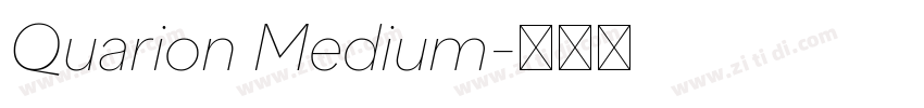Quarion Medium字体转换